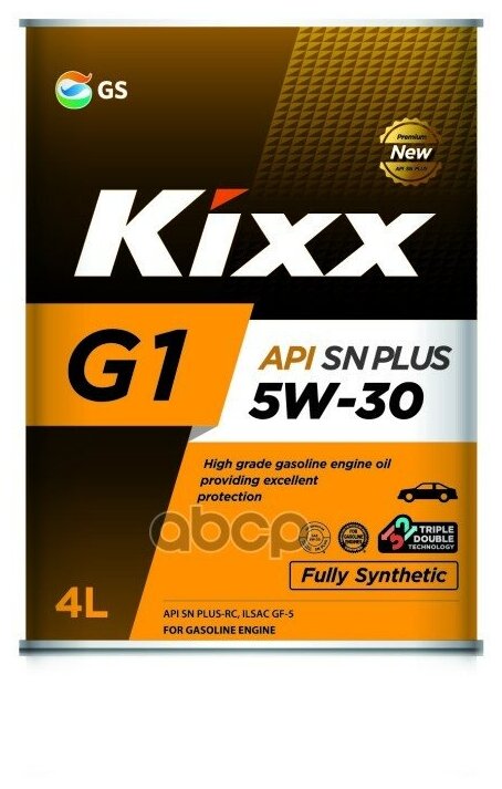 KIXX Масло Мотор. Kixx G1 Sn Plus 5w-30 /4л Мет. Синт.