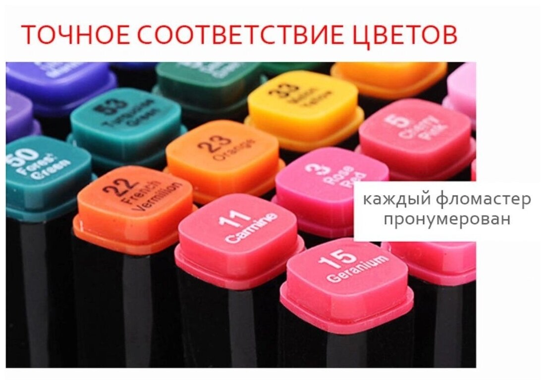 Маркеры (фломастеры) для скетчинга 120 штук (цветов) (набор профессиональных двухсторонних скетч маркеров в чехле)