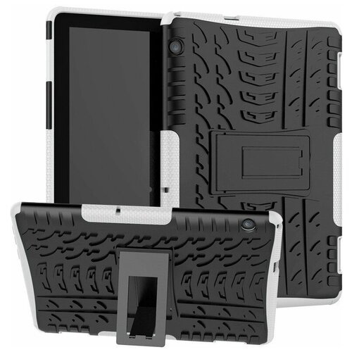 Чехол Hybrid Armor для Huawei MediaPad T5 10 (черный + белый) чехол книжка планшетный чехол для huawei mediapad t5 10 1 синий
