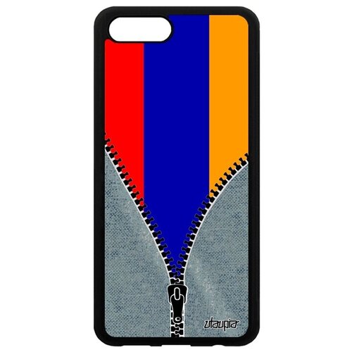 фото Ударопрочный чехол на мобильный // honor v10 / view 10 // "флаг армении на молнии" государственный патриот, utaupia, серый