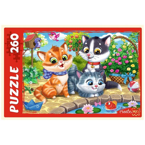 пазлы рыжий кот забавные котики n4 260 деталей в коробке п260 7190 Пазлы Забавные котики 4 260 элементов П260-7654