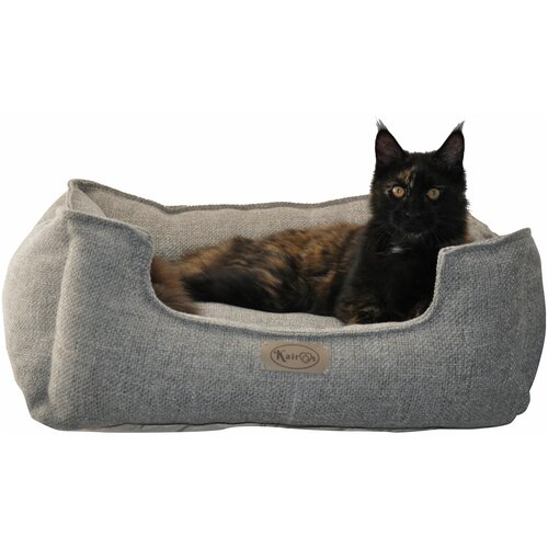 Лежак для собак и кошек со съемными чехлами размер M 60x50 см