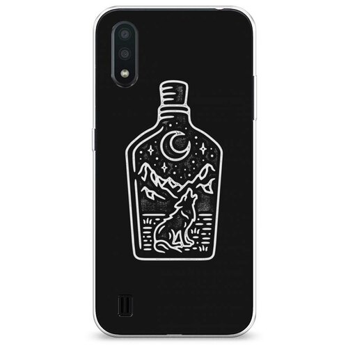 фото Силиконовый чехол "бутылка арт" на samsung galaxy a01 / самсунг гэлакси а01 case place