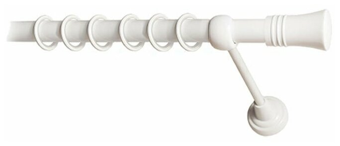 фото Карниз Гиро белый 19мм 220см: однорядный