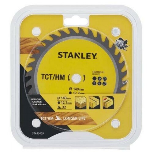 Пильный диск STANLEY STA13005, 140 х 12,7мм, 32 зуба