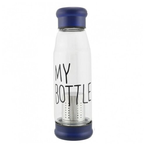 Бутылка для напитков с заваркой 420 мл (синяя) VITTOVAR