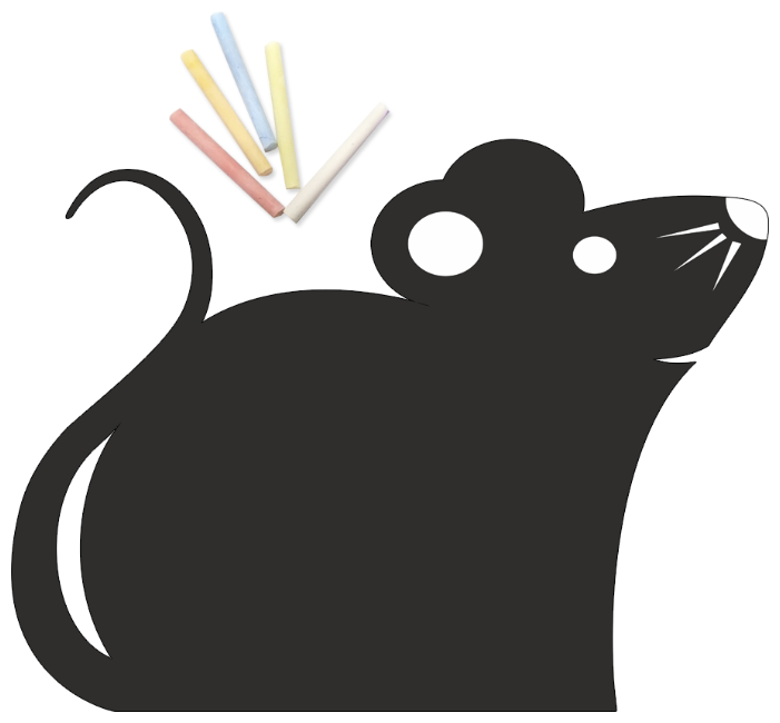 Магнитная Меловая доска Doski4you "Крыска" для рисования на холодильник + МЕЛ / детская грифельная