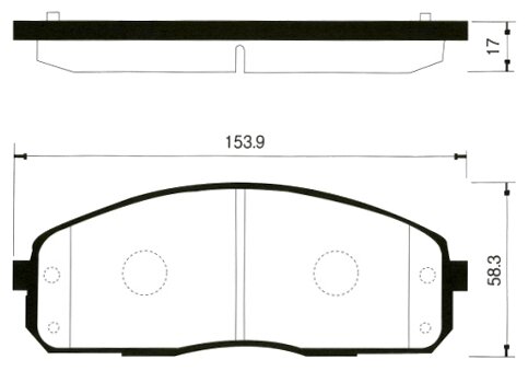 Колодки тормозные HYUNDAI Porter 2 передние (4шт.) SANGSIN SP1174