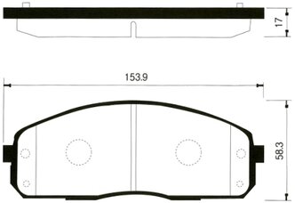 Дисковые тормозные колодки передние SANGSIN BRAKE SP1174 для Hyundai Porter (4 шт.)