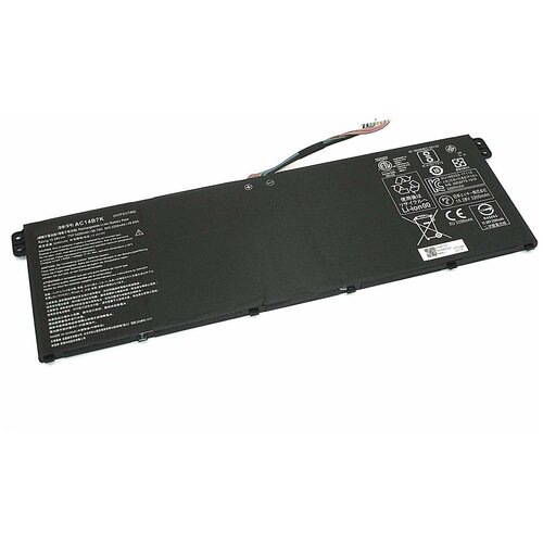 аккумуляторная батарея для ноутбука acer aspire swift 3 sf3 ac14b7k 15 28v 3320mah черная Аккумуляторная батарея для ноутбука Acer Aspire Swift 3 SF3 (AC14B7K) 15.28V 3320mAh черная