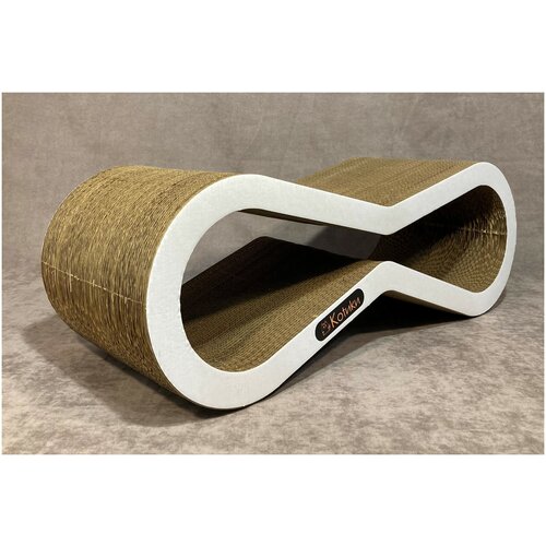 Когтеточка для кошек / Когтедралка /Когтеточка из дерева-картона/ Когтеточка из картона / Когтеточка/ Лежанка / Двухсторонняя/ эMка бежевая