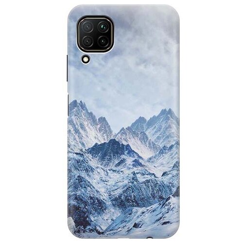 фото Ультратонкий силиконовый чехол-накладка для huawei p40 lite с принтом "снежные горы" gosso