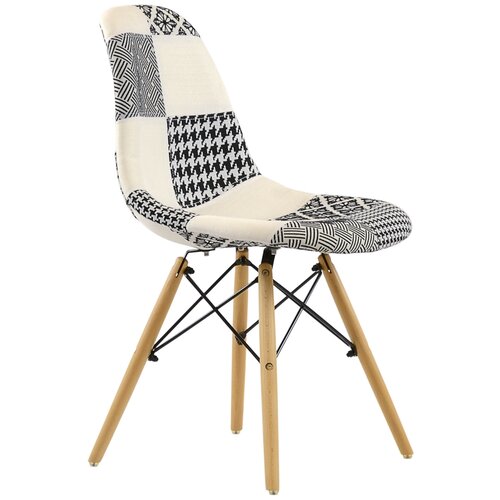 фото Стул stool market eames style patchwork черно- белый