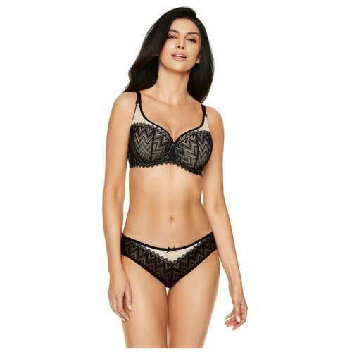 Бюстгальтер Echo из гипюра с геометрическим рисунком, 85H, черный