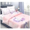 Комплект постельного белья 1,5 спальный детская коллекция 100% хлопок Единорог розовый - изображение