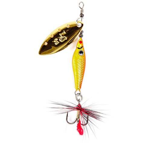 Блесна вращающаяся Lucky John TRIAN BLADE LONG 12.0г 001 в блистере