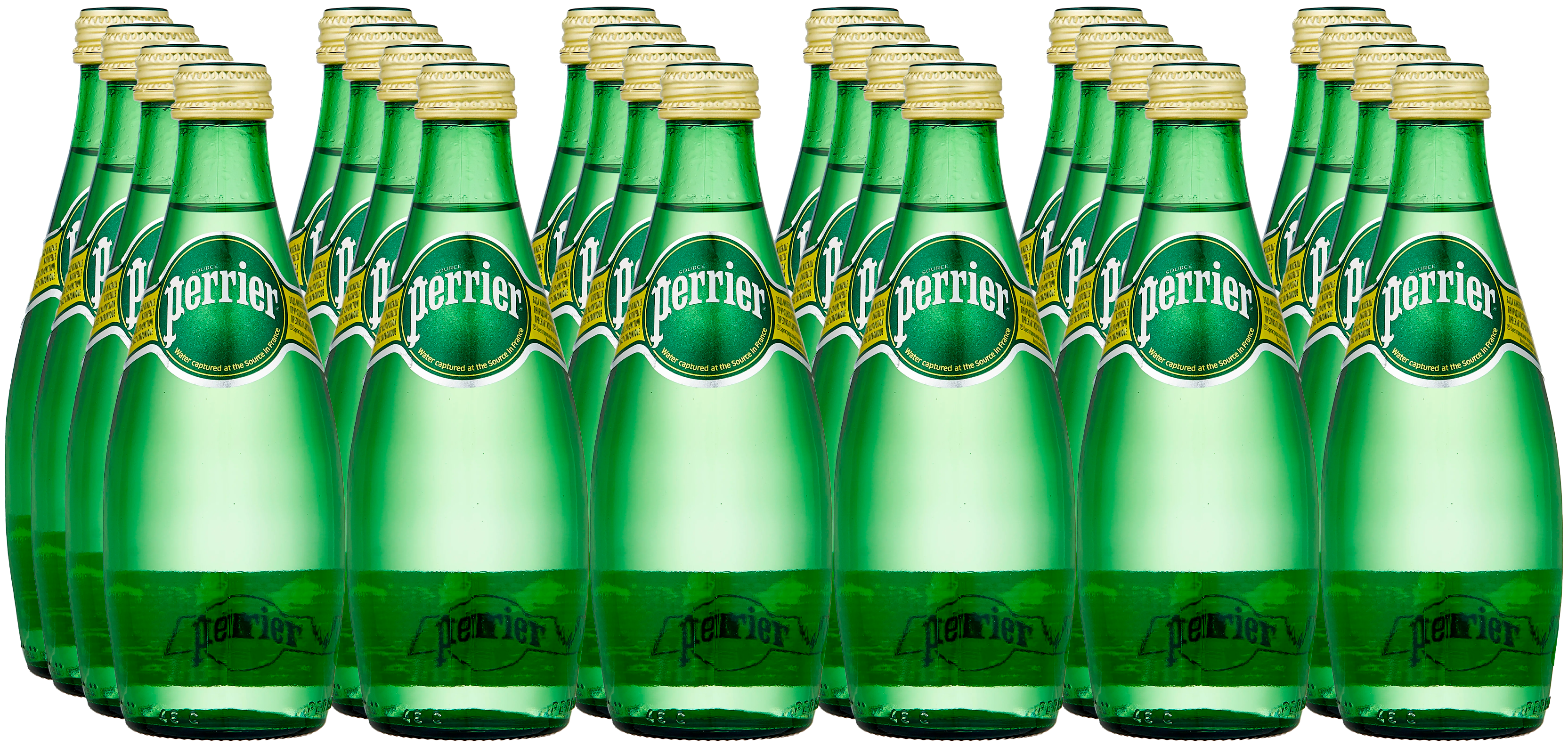 Вода минеральная Perrier (Перье) 0,33 л х 24 бутылки, газ стекло