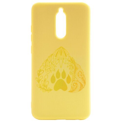 фото Чехол silky touch сats and birds для xiaomi redmi 8 лапа желтый gosso