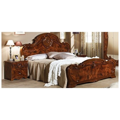 Кровать двуспальная 1600х2000 Диа Тициана орех глянец