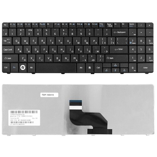 Клавиатура для ноутбука MSI CR640 CX640 A6400 Series Плоский Enter Черная без рамки PN 0KN0-XV1US18 94000₽