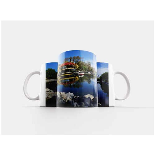 фото Кружка "пруды, отражение в воде, городской парк" 320 мл lotsprints