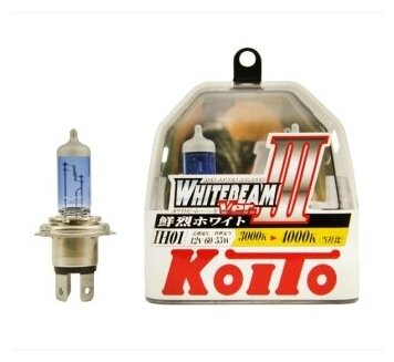 KOITO P0745W Лампа высокотемпературная Koito Whitebeam IH01 12V 60/55W (100/90W) 4000K (комплект 2 шт.)