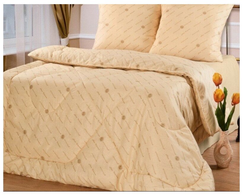 Одеяло 1.5 спальное (140х205 см) Бязь + Овечья шерсть теплое