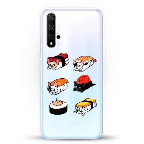 фото Силиконовый чехол суши-собачки на honor 20 andy & paul
