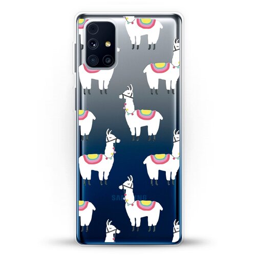 фото Силиконовый чехол белые ламы на samsung galaxy m31s andy & paul