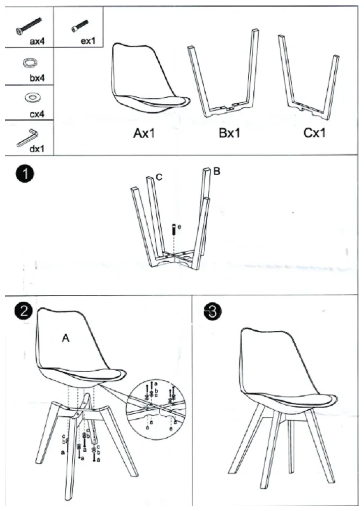 Комплект стульев для кухни из 2-х штук. SC-034 белый - фотография № 3