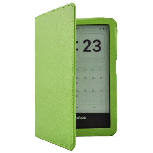 Чехол-обложка MyPads для PocketBook 650 Limited Edition / PocketBook 650 Ultra из эко-кожи закрытого типа с магнитной крышкой зеленый кожаный