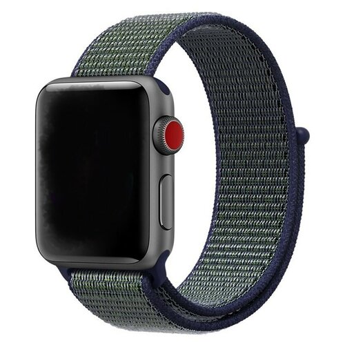 Ремешок нейлоновый для Apple Watch 42/44/45мм (1), серый туман, на липучке