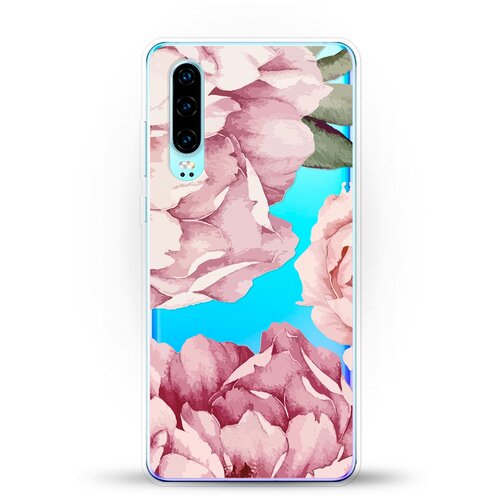 фото Силиконовый чехол пионы на huawei p30 andy & paul