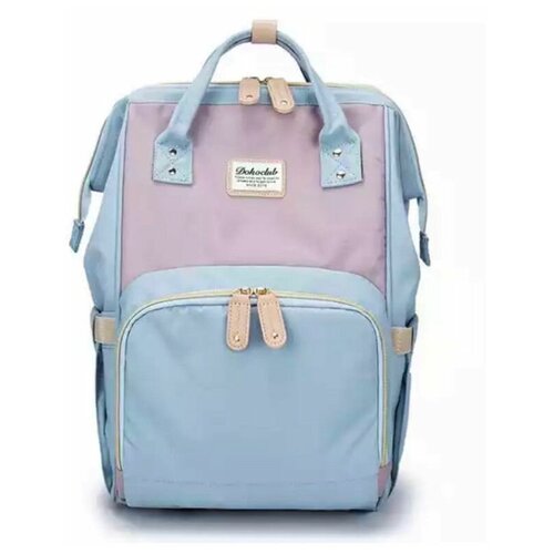 Сумка-рюкзак для мамы Dokoclub TVIL серо-розовый / Рюкзак для мамы / Сумка для хранения вещей малыша / Сумка на коляску