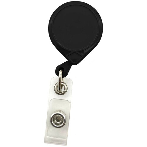 Ретрактор на клипсе с держателем бейджа MINI-BAK, черный