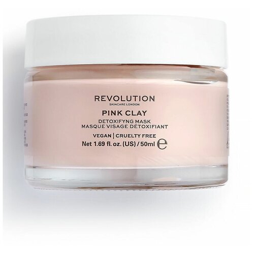 маска детокс revolution skincare pink clay 50 г Revolution Skincare Pink Clay Detoxifying Mask Маска косметическая детокс, 50 мл