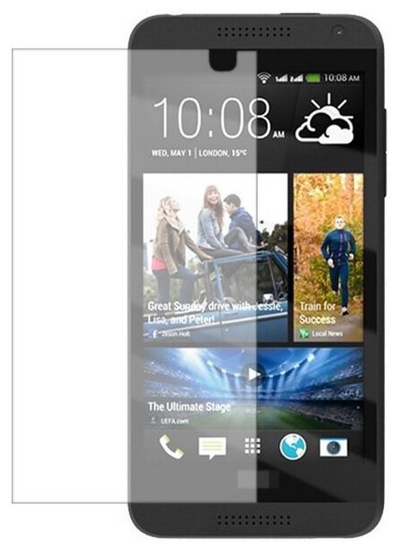 Защитная пленка MyPads (только на плоскую поверхность экрана, НЕ закругленная) для телефона HTC Desire 610 глянцевая