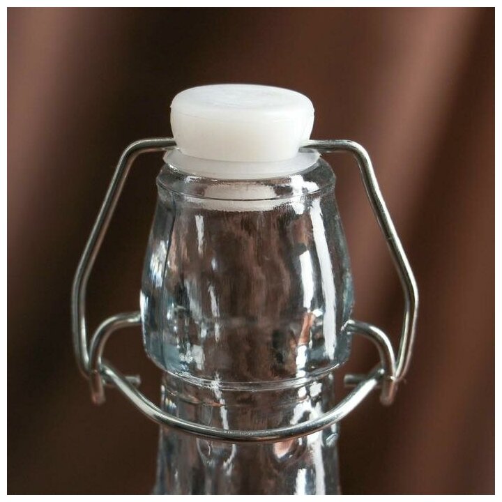 Бутылка бугельная, стеклянная с пробкой для домашних напитков, масла "Ризотто" 1 л. - фотография № 5