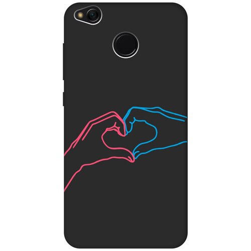 Матовый Soft Touch силиконовый чехол на Xiaomi Redmi 4X, Сяоми Редми 4Х с 3D принтом Fall in Love черный матовый soft touch силиконовый чехол на xiaomi redmi 6 сяоми редми 6 с 3d принтом fall in love черный