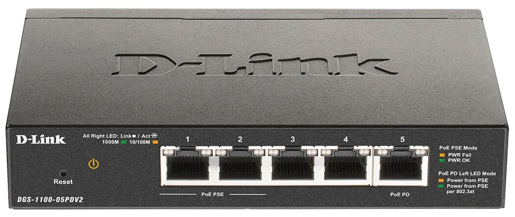 Коммутатор (switch) D-link DGS-1100-05PDV2/A1A, L2