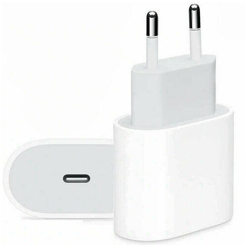 Зарядка для телефона USB-C 18W / Блок питания Type-C 18 Ватт для мобильных устройств / ЗУ адаптер для зарядки мобильных устройств (Белый)