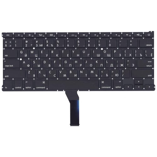 Клавиатура keyboard MC965 MC966 для ноутбука Apple MacBook A1369 2011 A1466 черная с подсветкой плоский Enter 953₽