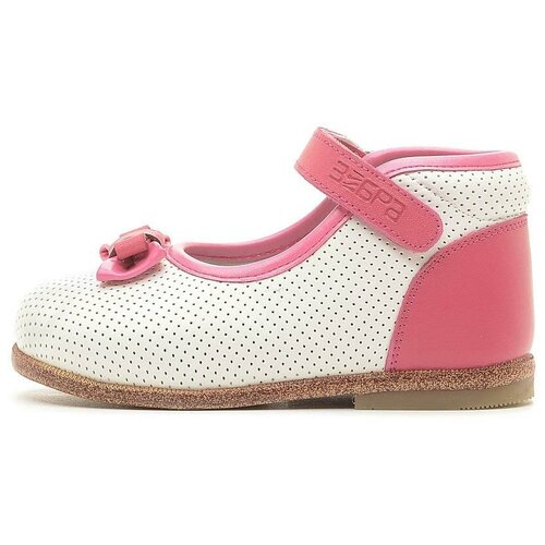 Туфли для девочек, цвет розовый, белый, размер 21, бренд Zebra, артикул 10539-2