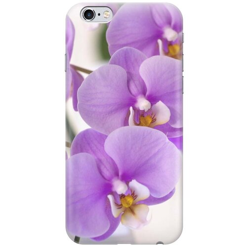 фото Gosso ультратонкий силиконовый чехол-накладка для apple iphone 6s / 6 с принтом "сиреневые орхидеи"