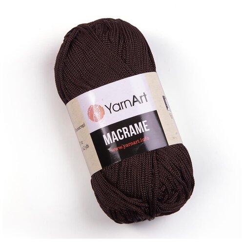 Пряжа YarnArt Macrame, 100 % полиэстер, 90 г, 130 м, 2 шт., 157 шоколад 130 м