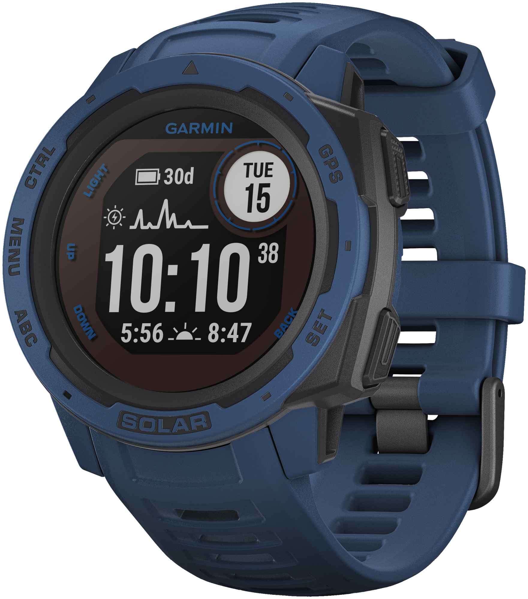 Умные часы Garmin Instinct Solar 45 мм, tidal blue