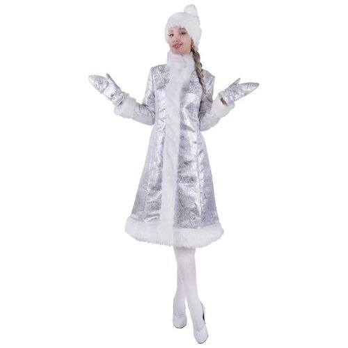 фото Карнавальный костюм снегурочки карнавалкино "хрусталь", серый karnavalkino