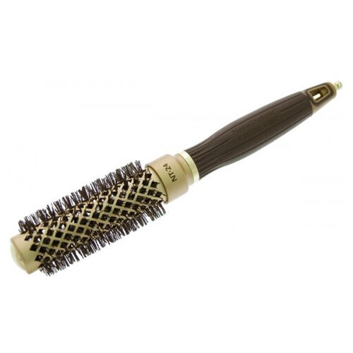 Olivia Garden NANO THERMIC Термобрашинг EXPERT BLOWOUT SHINE Wavy Bristles Gold Brown 25