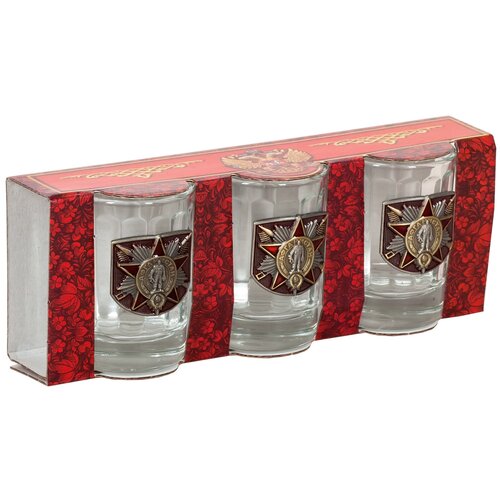 Набор подарочный 3 стопки c символикой Афганистан набор стопок для водки same 50 мл цветная флоренция