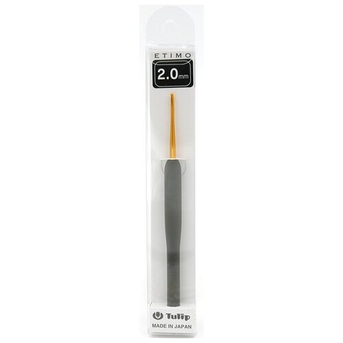 фото Крючок для вязания с ручкой etimo 2мм, tulip, t15-200e